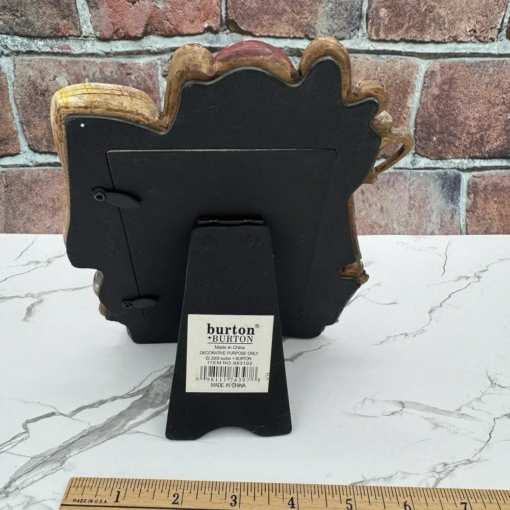 Set of 2 Baseball Photo Picture Frames Resin 3D Burton Home Youth Sports Vintage